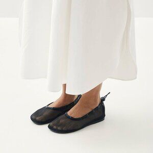 ALOHAS Women's Gill Mesh/ Leather Ballet Flats Shoes Sz EU35/US5